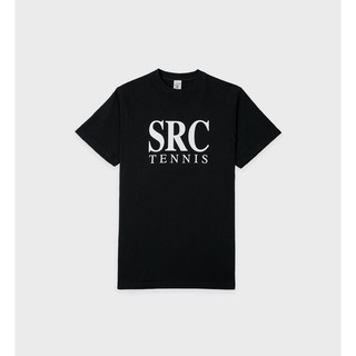 ย้อนยุค[ของแท้ 100%] เสื้อยืด SPORTY &amp; RICH SRC Tennis T Shirt Noir แฟชั่นS-5XL