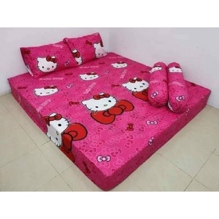 ผ้าปูที่นอน 1-6 ชิ้น เนื้อผ้าคอตตอน 100% เลือกขนาดได้ มีลายอื่นอีกมากมาย (Kittyโบว์ ชมพู)