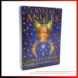 【HOUMI】English Version Tarot Cards Crystal Angels Oracle Cards A 44-Card Deck