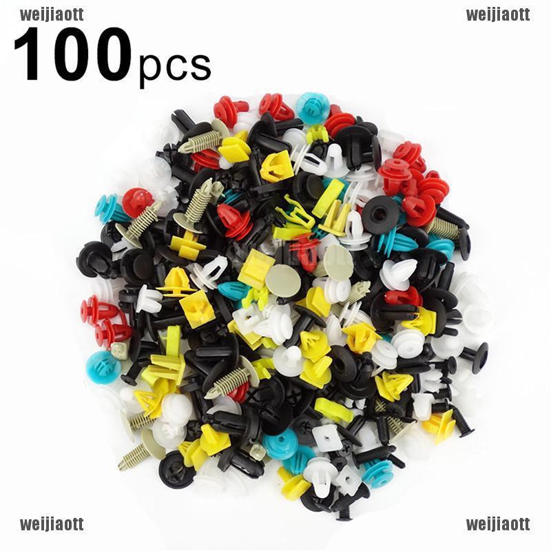 WEIJIAOTT กิ๊บหมุดยึดกันชนประตูรถยนต์ พลาสติก 100 ชิ้น / ชุด