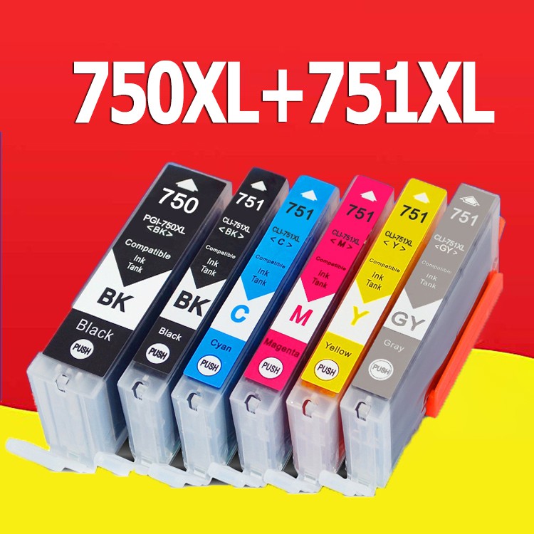 PGI 750 CLI 751 หมึก PGI750XL CLI751XL ตลับหมึกสำหรับ Canon MG5470 IP8770 IP7270 IX6870 IX6770 MG757