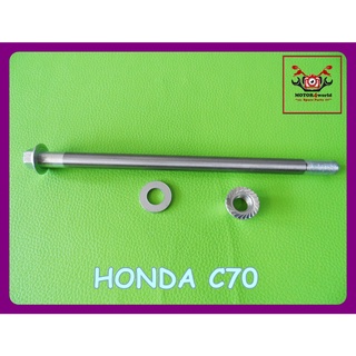 HONDA C70 C 70 REAR WHEEL AXLE SET // แกนล้อหลัง HONDA C70 ครบชุด สินค้าคุณภาพดี