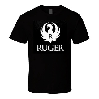 เสื้อยืดสีขาวRuger เสื้อยืด พิมพ์ลายโลโก้ Firearms Company Eagle สําหรับผู้ชาย ส่งฟรีS-4XL