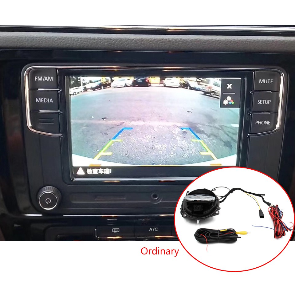 Car Flip Logo Reverse Camera for Volkswagen for VW Golf 5/6 MK6 Passat ...