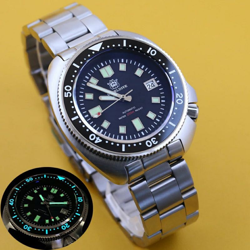 🇹🇭มสต็อกในประเทศไทย🇹🇭 6105 Captain Willard Homage จาก STEELDIVE 1970, Super Luminous, Sapphire crystal, NH35A Men Watch