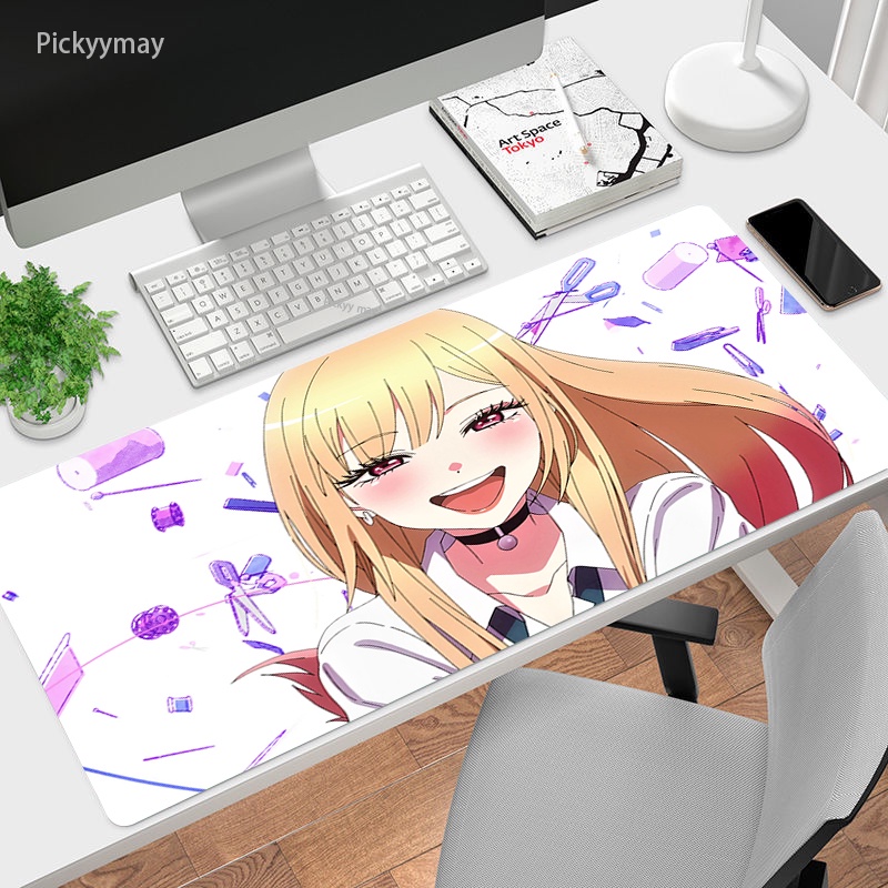 แผ่นรองเมาส์เล่นเกม ขนาดใหญ่ ลายการ์ตูนอนิเมะ Kawaii Kitagawa Marin สําหรับสํานักงาน