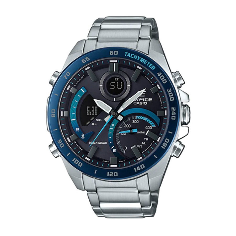 Casio Edifice นาฬิกาข้อมือผู้ชาย สายสแตนเลส รุ่น ECB-900,ECB-900DB,ECB-900DB-1B - สีเงิน