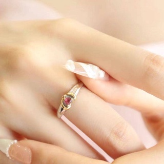 Ring of Sterling Silver Good Luck Fashion Heart -รูปแบบการออกแบบต้นฉบับ Diamond Ring