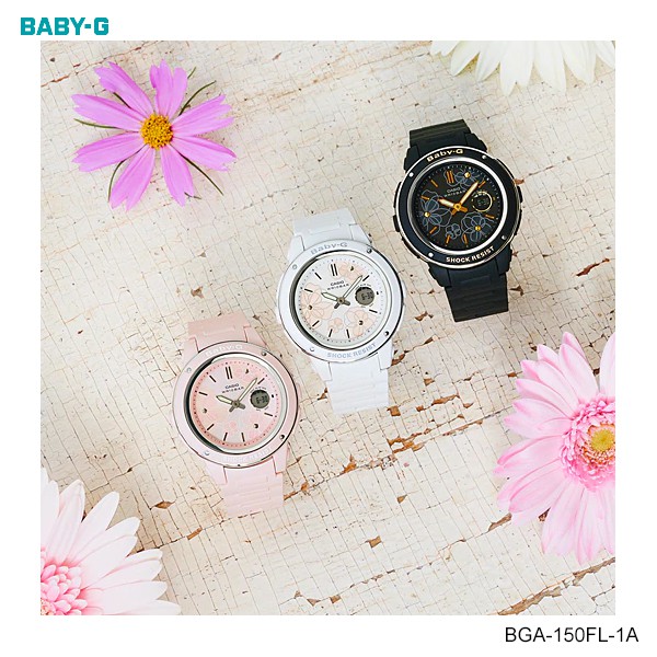 Casio Baby-G นาฬิกาข้อมือผู้หญิง สายเรซิ่น รุ่น BGA-150FL BGA-150FL-1A BGA-150FL-4A BGA-150FL-7A