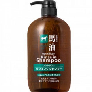 kumano Horse Oil Rinse In Shampoo and conditioner แชมพู /ครีมนวดผม สูตรน้ำมันม้า600ml.