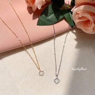 Kissmebythesun - Lucia Necklace | สร้อยคอชุบทองคำขาว