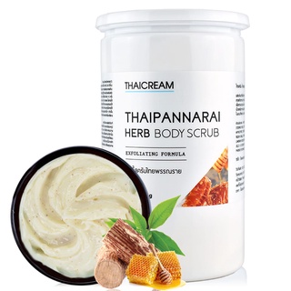 Thaicream สครับทานาคา 1กิโล  นมผึ้ง สครับขัดผิว ขัดขี้ไคล ไทยครีม Thaipannarai Herb Body Scrub ครีมขัดผิว สปา spa