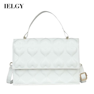 IELGY retro simple solid color design fashion messenger bag women