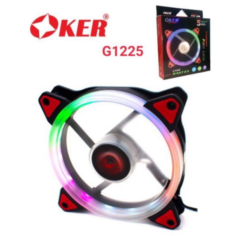 OKer LED 5. 7 Color รุ่น- G1225ไฟมี 5 สี G1226 ไฟมี 7 สี Fan Case