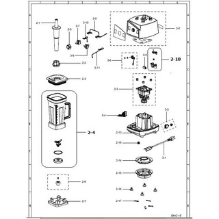 9R210 เฉพาะฝาปิดใหญ่เครื่องปั่นชาร์ป EMC-15 อะไหล่แท้ Sharp Emc-15 (ไม่มีฝาปิดเล็กมาด้วยนะคะ) emc15 ชาร์ป
