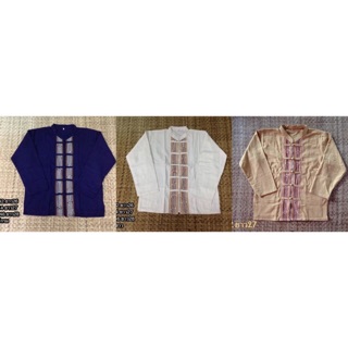 เสื้อพื้นเมืองชายแขนยาว เสื้อพื้นเมืองเดินเชือก เสื้อพื้นเมืองแขนยาว