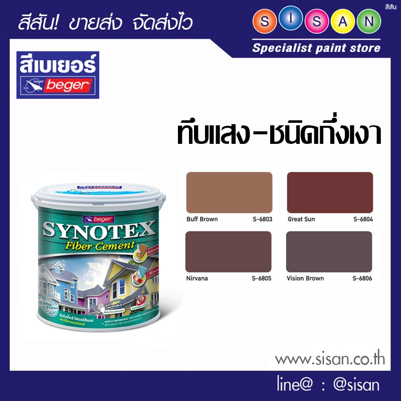 Beger เบเยอร์ ซินโนเท็กซ์ ไฟเบอร์ซีเมนต์ (โปรงแสง-ชนิด เงา)  1 กล. (ขนาด 3.785 ลิตร)