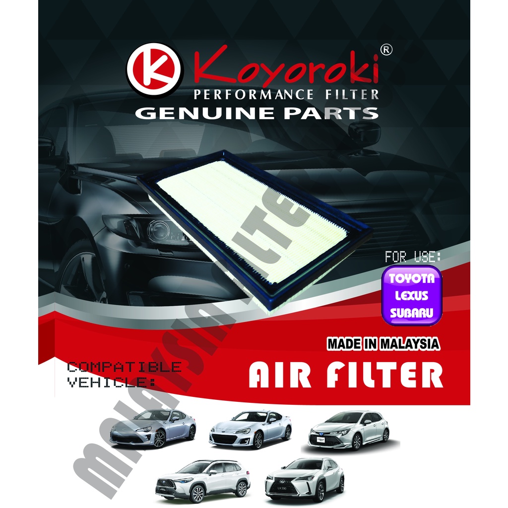 TOYOTA CH-R 1.2(T) 1.8 2.0 COROLLA SPORT(E210)1.2(T) CROWN(AZSH35) GR86(ZN8) AIR FILTER RTY-77050-U 