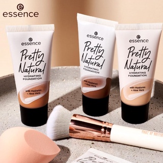 Essence Pretty Natural Hydrating Foundation รองพื้นไฮยารูรอน 30 มล. + ว่านหางจระเข้ 24 ชั่วโมง ให้ความชุ่มชื้นยาวนาน