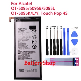 แบตเตอรี่ Alcatel Touch Pop 4S OT-5095/OT-5095B/OT-5095I/OT-5095K/OT-5095Y  แบตเตอรี่ (TLP029B1 / TLP029B2) 2960MAH