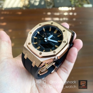 G-Shock Ga-2100 Custom AP Stainless สายRubber Black Rose gold GEN3 ใหม่ล่าสุด