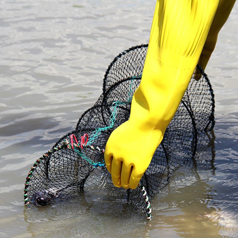 [ขนาดใหญ่ที่สุด - 50 ซม.] กรงตาข่ายดักปลา กุ้ง กุ้ง ปลาไหล เหยื่อตกปลา Perangkap Jala Ikan ketam
