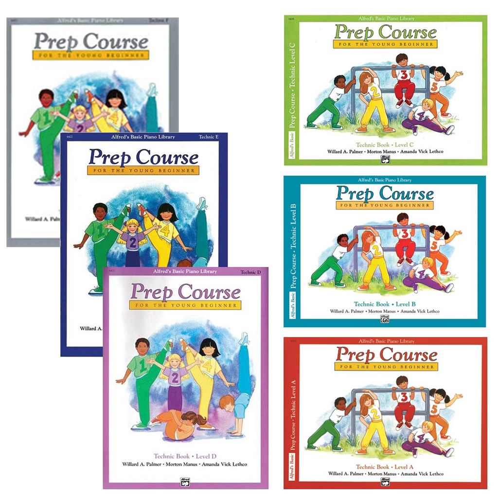 Basic Piano Prep Course Technic Book A B C D E F