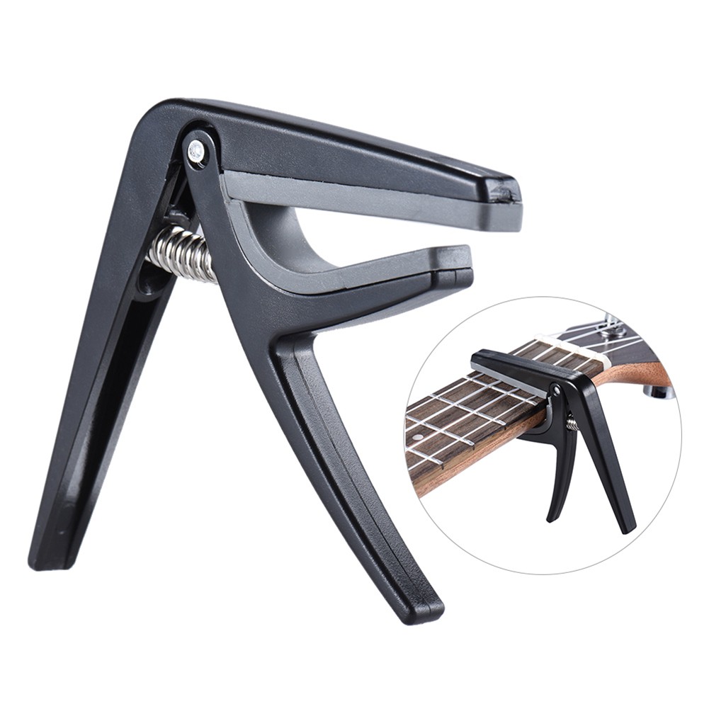 Professional พลาสติกเหล็กสปริง Trigger Quick เปลี่ยนกีตาร์ Ukelele Capo Clamp I23