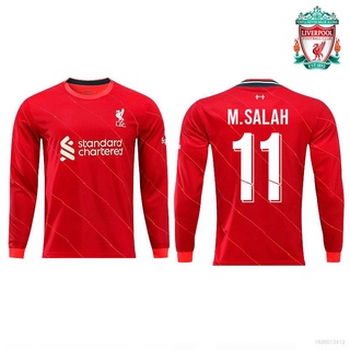 ลิเวอร์พูล เอฟซี ปี 2021-2022 เสื้อกีฬาแขนยาว ลายทีมชาติฟุตบอล Salah Virgil พลัสไซซ์ สําหรับผู้ชาย และผู้หญิง