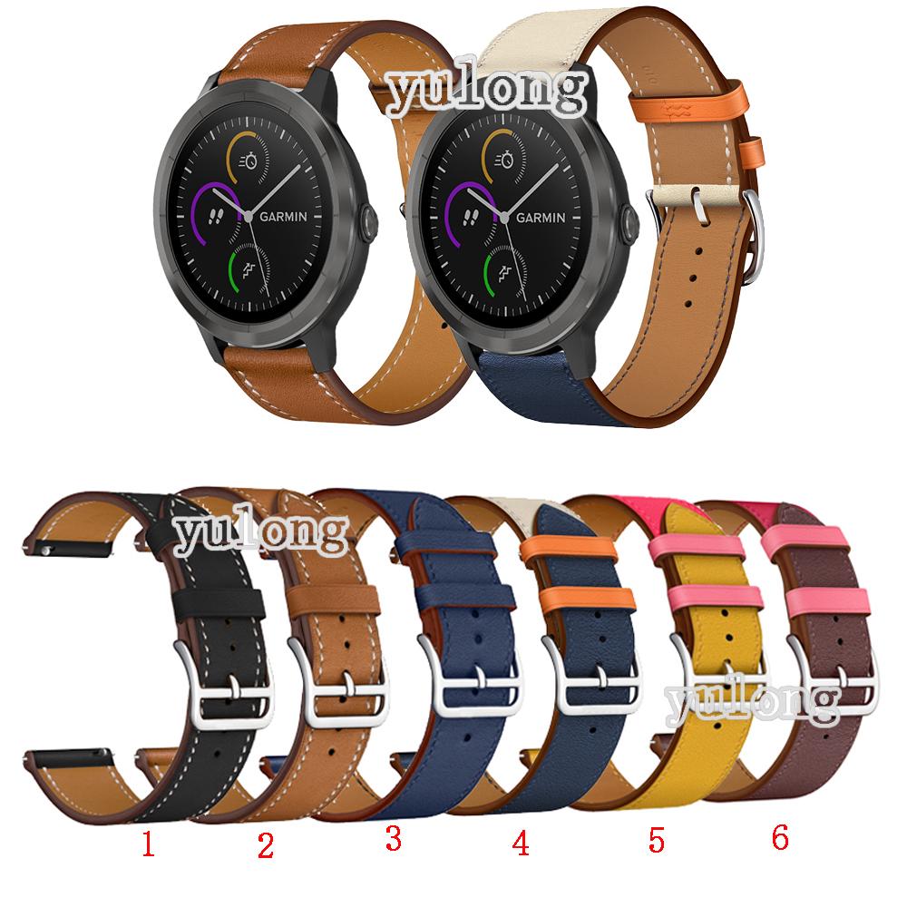 สายสายนาฬิกาข้อมือหนังสําหรับ Garmin Vivoactive 3 Music