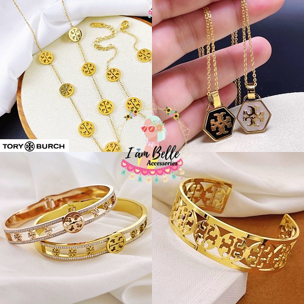 TR1 สร้อยคอทoรี่ & กำไลข้อมือT0RY ไม่ลอก ไม่ดำ (#Stainless Steel)