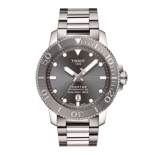 Tissot Seastar 1000 Powermatic 80 ทิสโซต์ ซีสตาร์ 1000 พาวเวอร์เมติค 80 สีเทา T1204071108101 นาฬิกาผู้ชาย