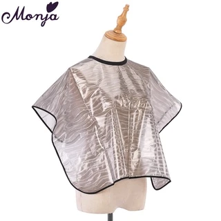 Monja ผ้าคลุมตัดผม PVC แบบมืออาชีพ สําหรับผู้ใหญ่ ร้านตัดผม DIY hairdressing cape dyeing protect