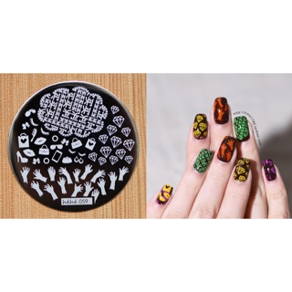 Nail art plate (hehe-59) แผ่นพิมพ์ลายเล็บ