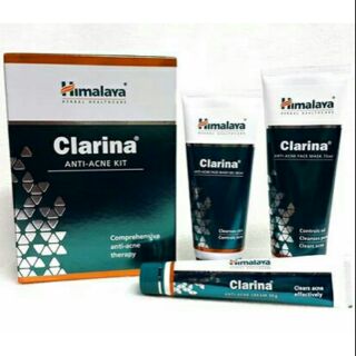 เซตรักษาสิวอักเสบ สิวฮอร์โมน จาก Himalaya ทำจากสมุนไพรธรรมชาติ clarina anti-acne set