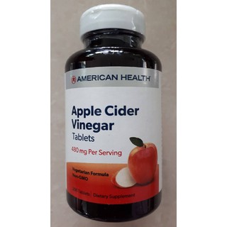 (แพ็คเกจใหม่ ) American Health Apple Cider Vinegar 200 เม็ด แอปเปิ้ลไซเดอร์ ช่วยควบคุมน้ำหนัก เผาผลาญไขมัน