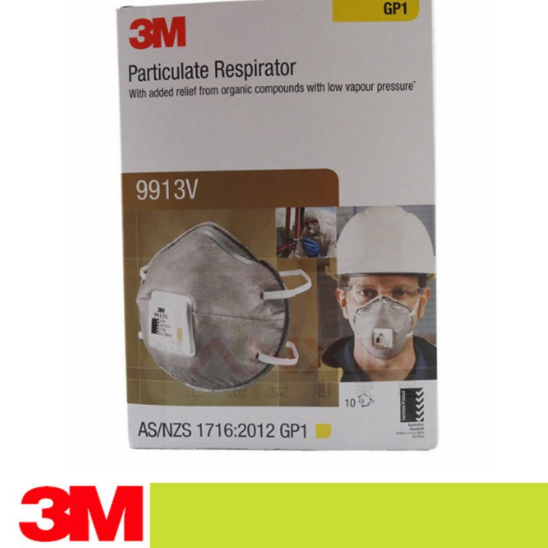 3M 9913V Particulate Respirator หน้ากากป้องกันสภาพอากาศอินทรีย์พร้อมวาล์ว