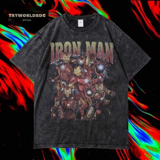 เสื้อยืด พิมพ์ลาย Tryworldbdg OFFICIAL "IRON MAN" สําหรับผู้ชาย | เสื้อยืด ซักได้ | หินล้างทําความสะอาด | เสื้อยืด ขนาดใ