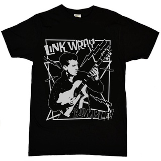 เสื้อยืดโอเวอร์ไซส์เสื้อยืดลําลอง คอกลม แขนสั้น ผ้าฝ้าย ลาย Link Wray Rumble สไตล์เกาหลี สําหรับผู้ชายS-3XL