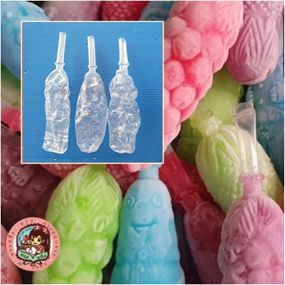 (ขนาดกลาง 60 cc.) ตัวดูดน้ำหวาน ตุ๊กตาน้ำหวาน ตุ๊กตาหวานเย็น ขนาด 60 cc.100 ตัว/แพค