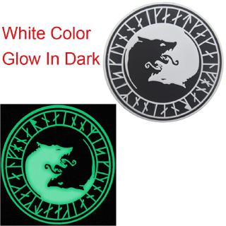 Luminous SWAT VIKING NO MERCY ONLY VIOLENCE WOLF RUNE PATCH Viking WOLF Norse Fenrir PVC Tactical Armband Patch BADGE AP