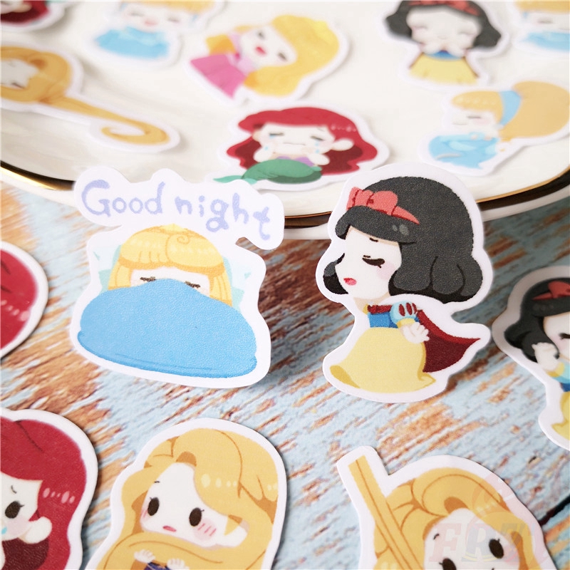 ❀ D-Cartoon Q Princess Mini Diary สติ๊กเกอร์ ❀ 40Pcs/Set DIY Fashion Scrapbooks Decor Decals สติ๊กเก