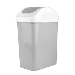 ถังขยะฝาสวิง รุ่น 2146 ขนาด 14 ลิตร สีเทา ถังขยะ Swing Lid Trash Can Model 2146 Size 14 Liters Gray