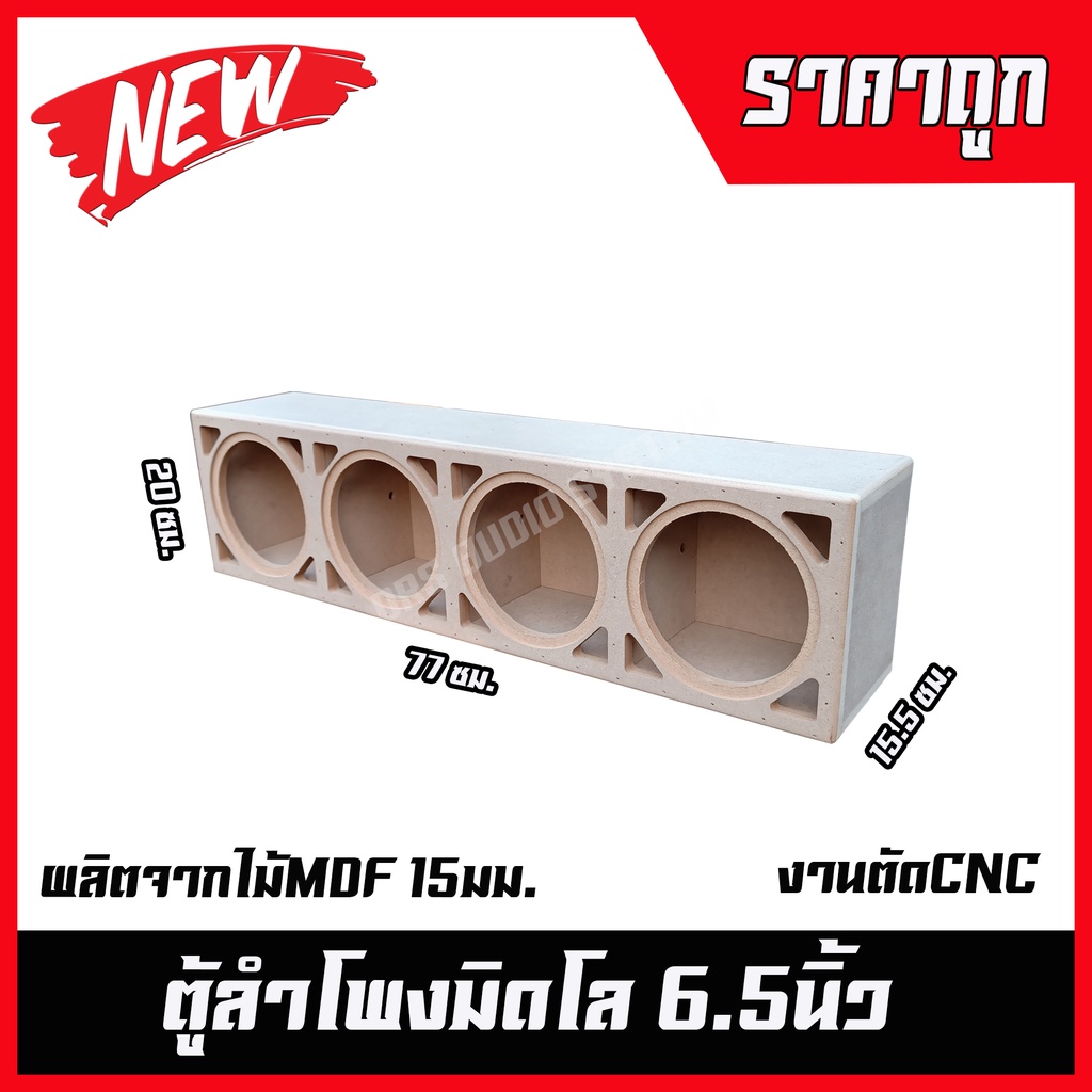 ตู้ลำโพงมิดโล6.5นิ้ว4ดอก