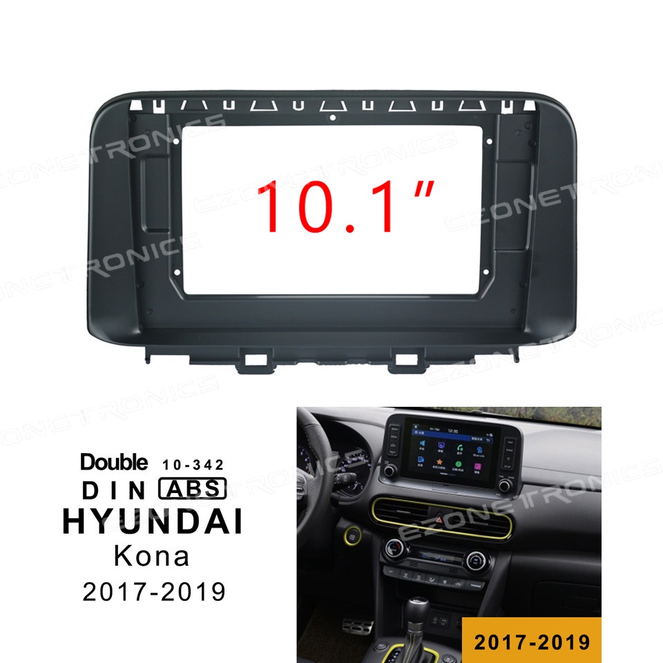 Fascia แผงเครื่องเล่น MP5 วิทยุรถยนต์ สําหรับ 2018-2019 Hyundai KONA กรอบ 10.1 นิ้ว Android 2Din