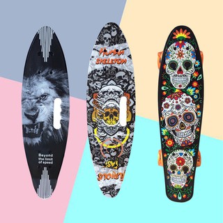 สเก็ตบอร์ด skateboard /Penny board ล้อมีไฟ LED ไม่ต้องชาร์จ ถ่านไม่มีวันหมด /C002