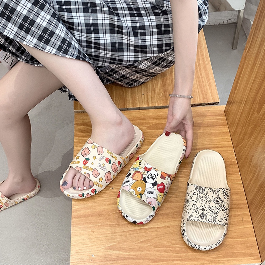 12.12 PUNCAK RUMAH168 SF02 panda motif slipper รองเท้าแตะรัก motif slipper รองเท้าแตะรองเท้าแตะแฟชั่