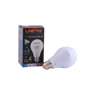 หลอด LED MOTION SENSOR 7W DAYLIGHT LAMPTAN | LAMPTAN | LED MOTION SENSOR 7W หลอดไฟ LED หลอดไฟ โคมไฟส่องสว่างและพัดลมเพดา