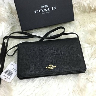 Coach Pebble Leather Foldover Small Crossbody Bag Purse One Size