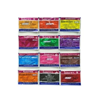 สีผสมอาหาร ตราดาว แบบซอง ผงละลายน้ำ *พร้อมส่ง* ปลีก-ส่ง ครบทุกสี แดง เหลือง เขียว ชมพู ม่วง ฟ้า น้ำตาล ดำ และอื่นๆ